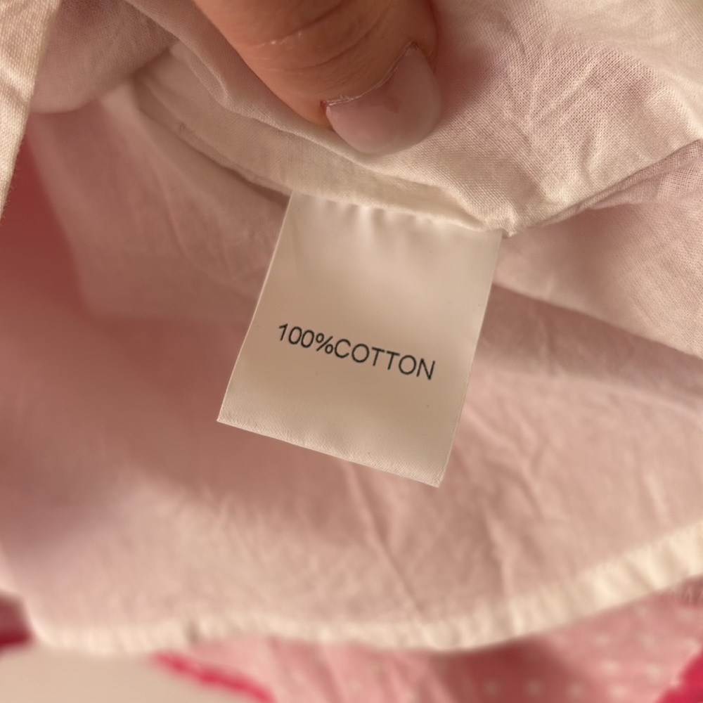 Merce and Me pink and white polka dot 100% cotton dress - Picture 4 of 5